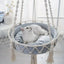 Hanging Macramé Cat Bed Basket with Woven Cotton Rope