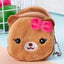 Orange Tabby Cat Face Coin Purse, Soft Plush Zipper Pouch, 4.9 Inches