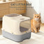 Large Cat Litter Box, Enclosed or Stainless Steel Open Style for Multi-Cat Homes