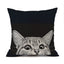 Cartoon Cat Cushion Cover, Peach Skin Throw Pillow Case 7 Sizes