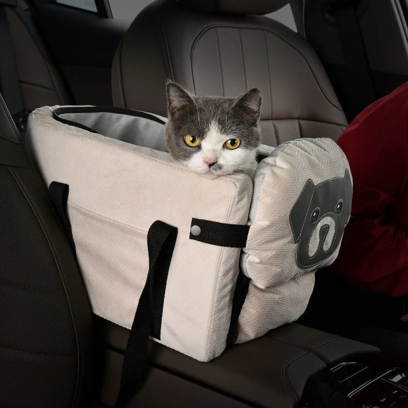 Cat Car Seat Cover with Foldable Hammock for Back Seat