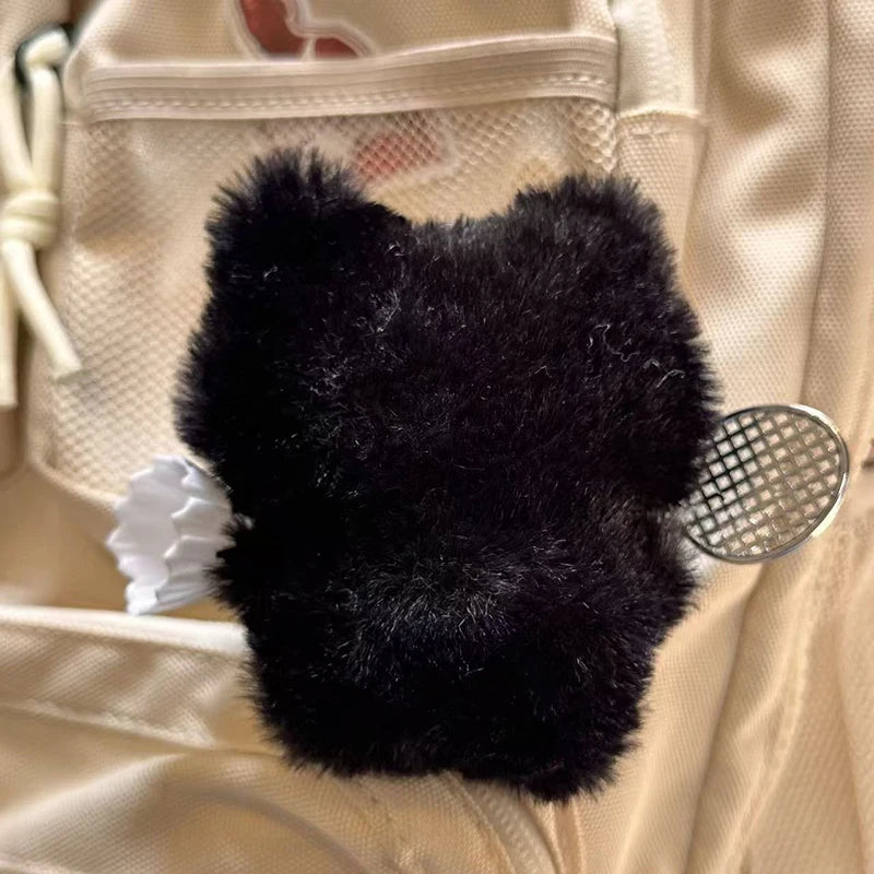 Black Cat Plush Keychain Bag Charm for Cat Lovers