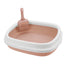 Open Cat Litter Pan With Removable Rim and Scoop, 15.7 Inch Litter Box