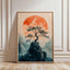 Affiches antiques d’aquarelle de chat japonais