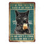 Oh My Eyes Black Cat Sign, Funny Bathroom Gift for Cat Owners