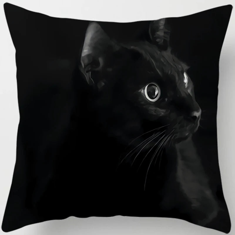 Oreiller chat noir