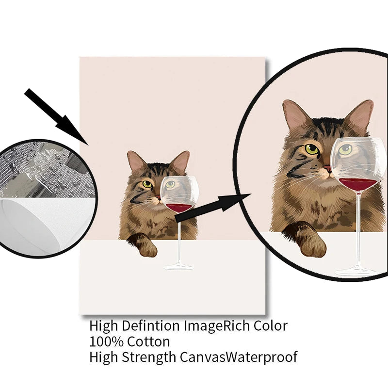 Art abstrait de chat Poster