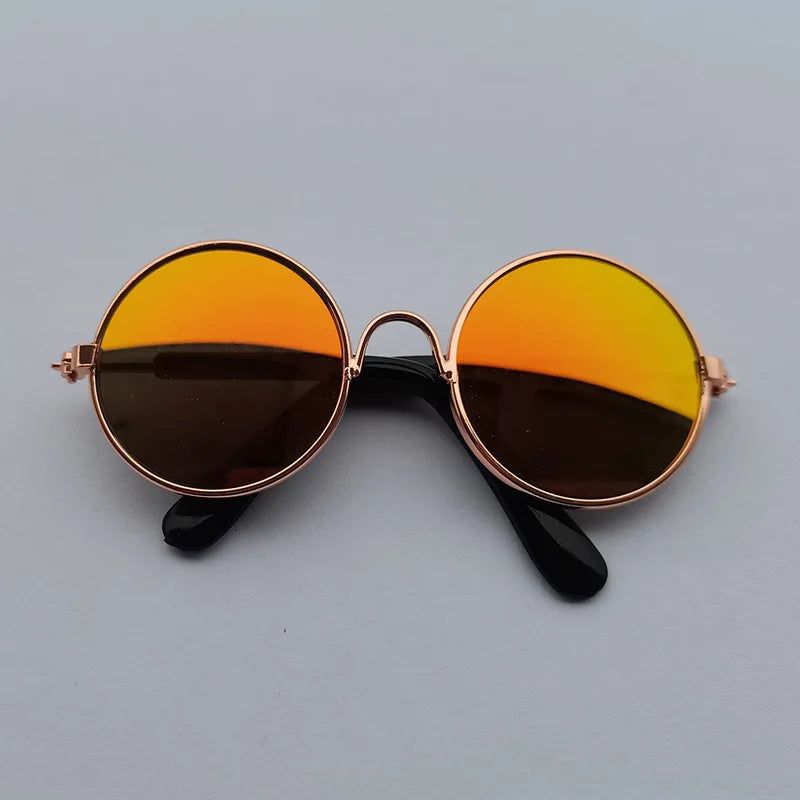 Cat Sunglasses Vintage Round Glasses for Pet Photos and Costumes