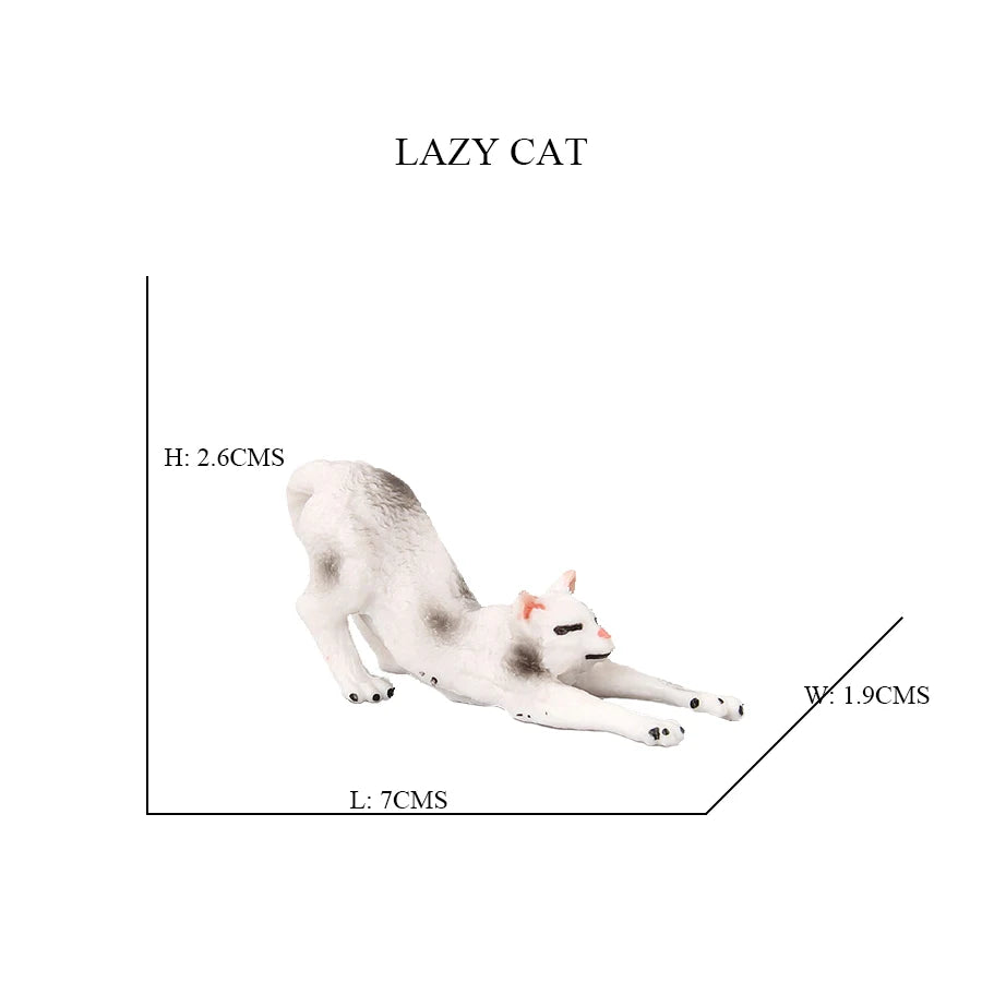 Realistic Ragdoll Cat Figurine and Chubby Cat Model, PVC