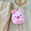 Orange Tabby Cat Face Coin Purse, Soft Plush Zipper Pouch, 4.9 Inches