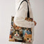 All-Over Kitten Print Tote Bag, Reusable Shopping Bag