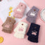 Fluffy Cat Claw Gloves for Women, Short Half-Finger Winter Gloves