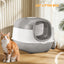 Large Cat Litter Box, Enclosed or Stainless Steel Open Style for Multi-Cat Homes