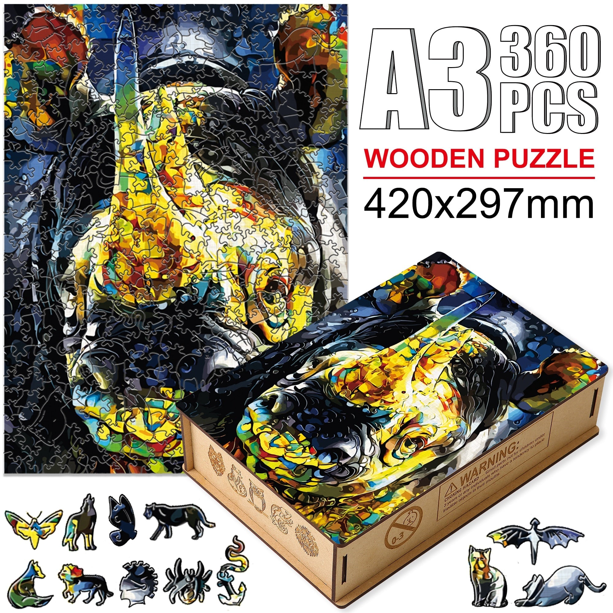 Animal Puzzles - Rhinoceros (A3 - 360pcs)