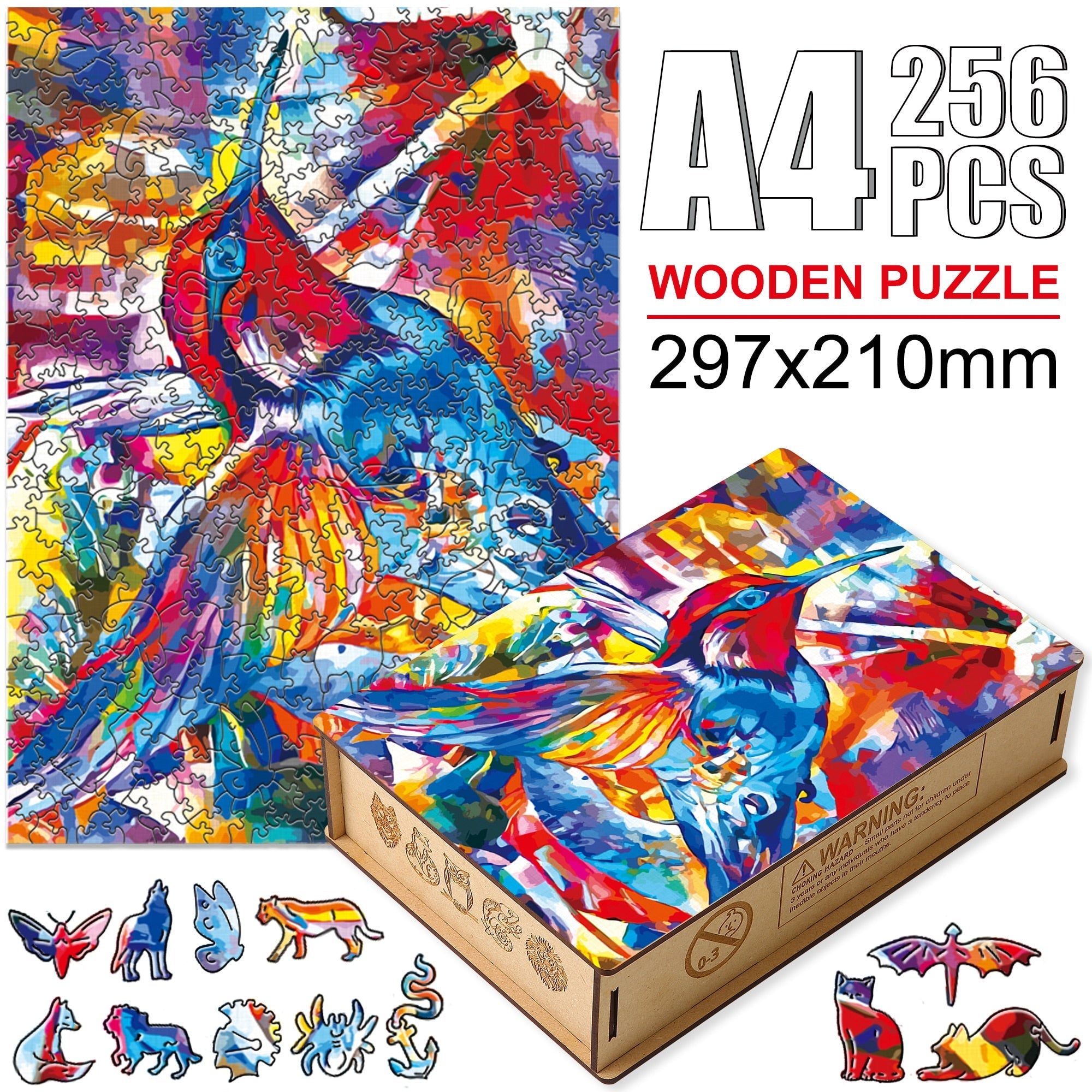 Animal Puzzles - Hummingbird (A4 - 256pcs)