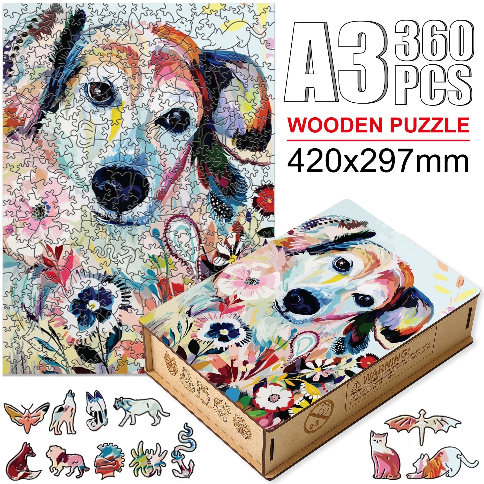 Animal Puzzles - Dog (A3 - 360pcs)