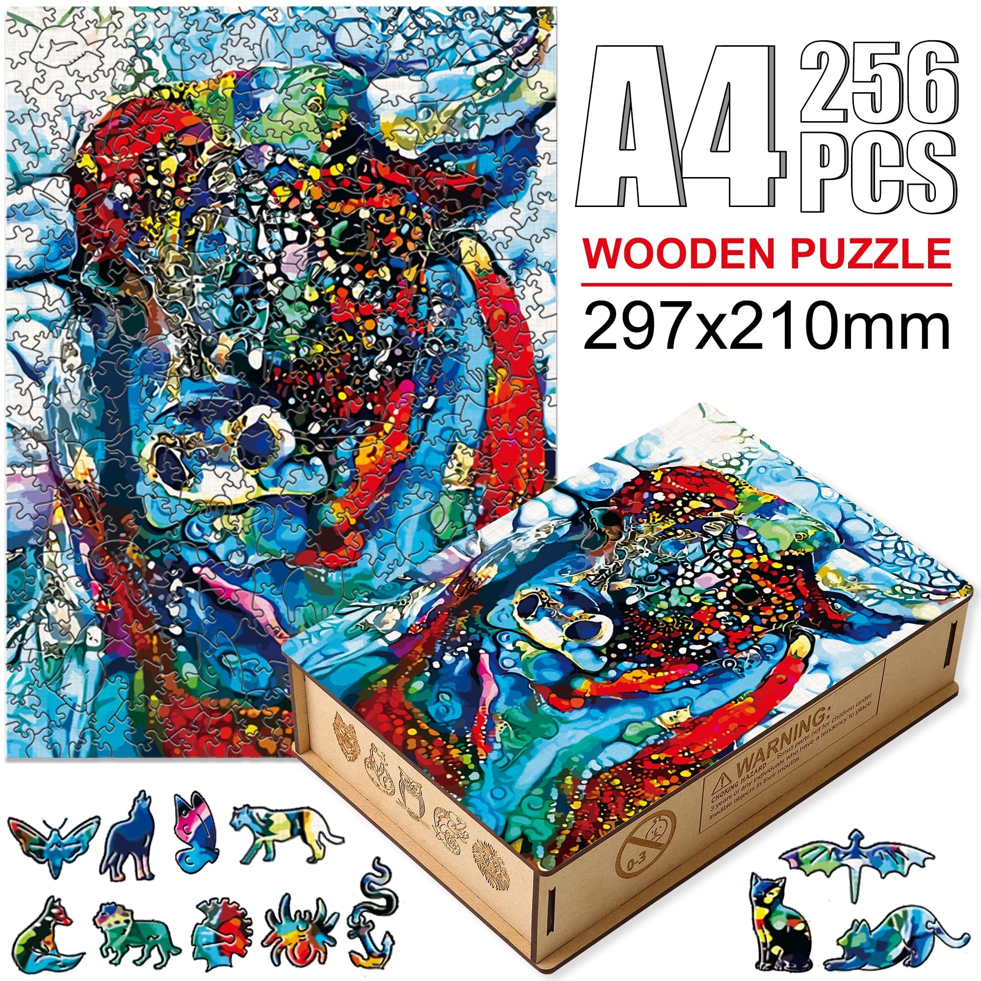 Animal Puzzles - Buffalo (A4 - 256pcs)