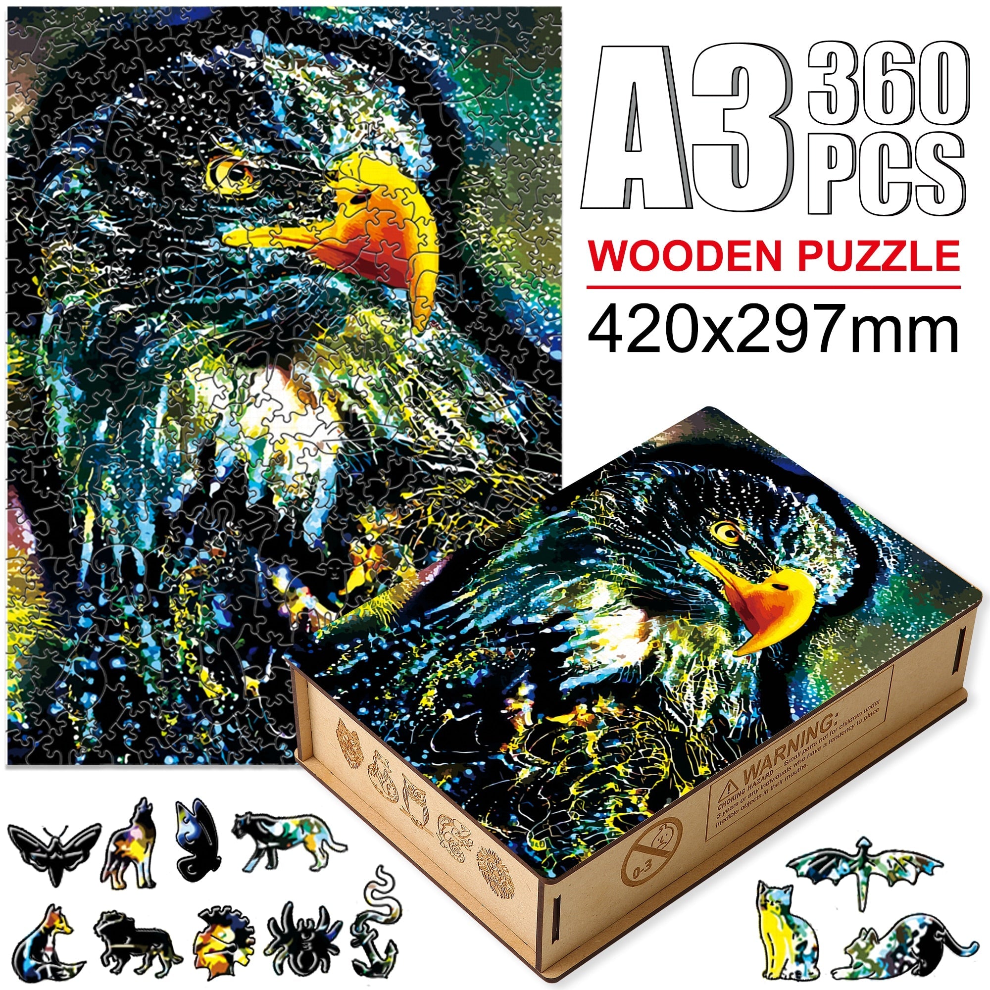 Animal Puzzles - Eagle (A3 - 360pcs)