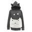 Big Cat hoodie Pouch - Black / S