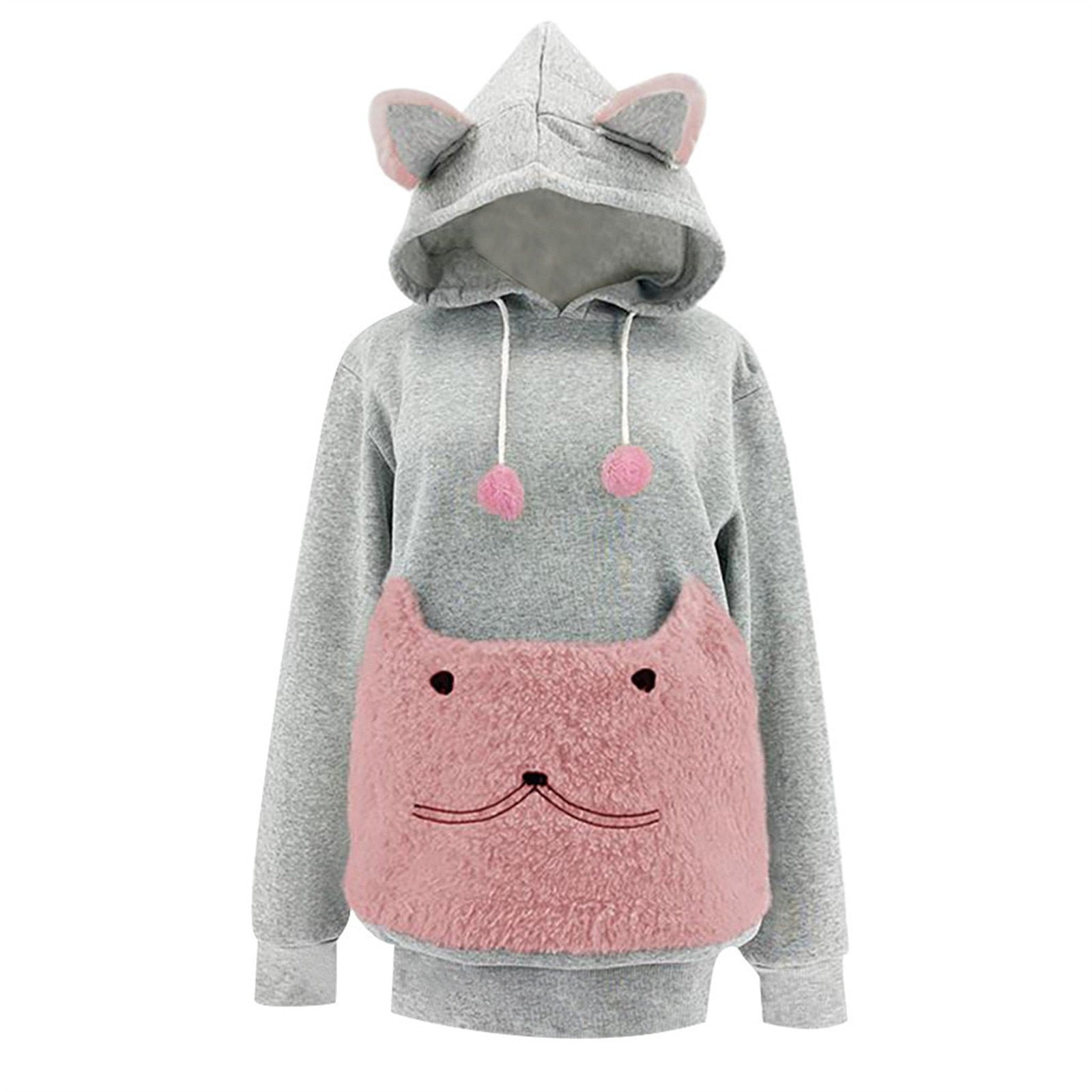 Sweatshirt with cat pouch online