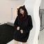 Black cat hoodie Dress