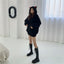 Black cat hoodie Dress