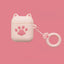 Black Pink Cat Airpod Case - White / For AirPods 1 or2 - Cat