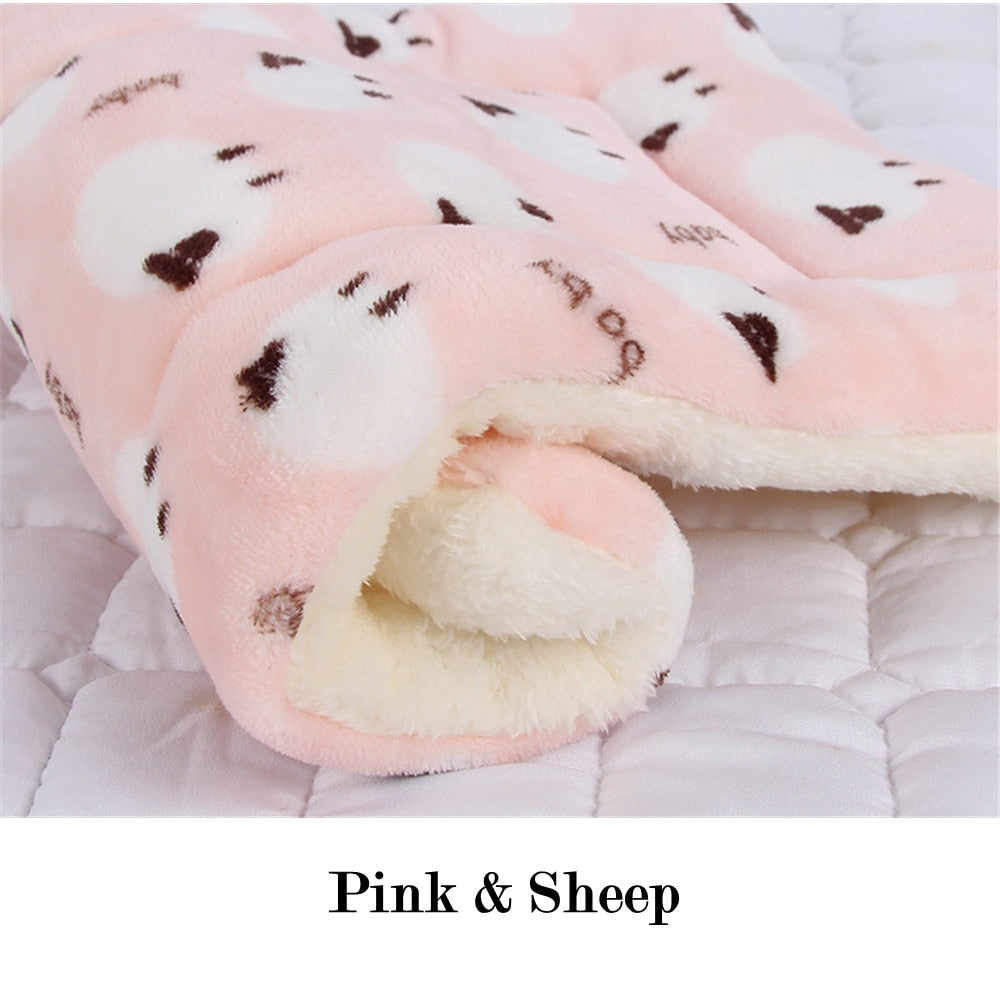 Blanket for Cats - Pink with Sheep / XS 32x25cm - Cat