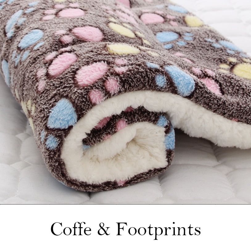 Blanket for Cats - Coffe with Footprint / XS 32x25cm - Cat