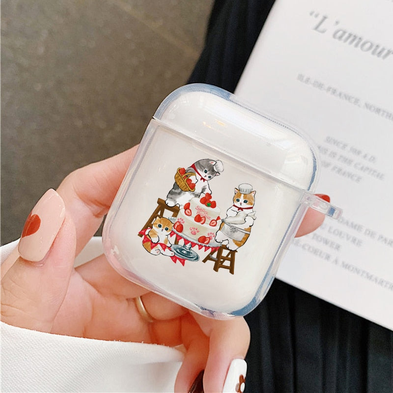 Cartoon Cat Airpod Case - Cooking / For Airpods 1or2 - Cat