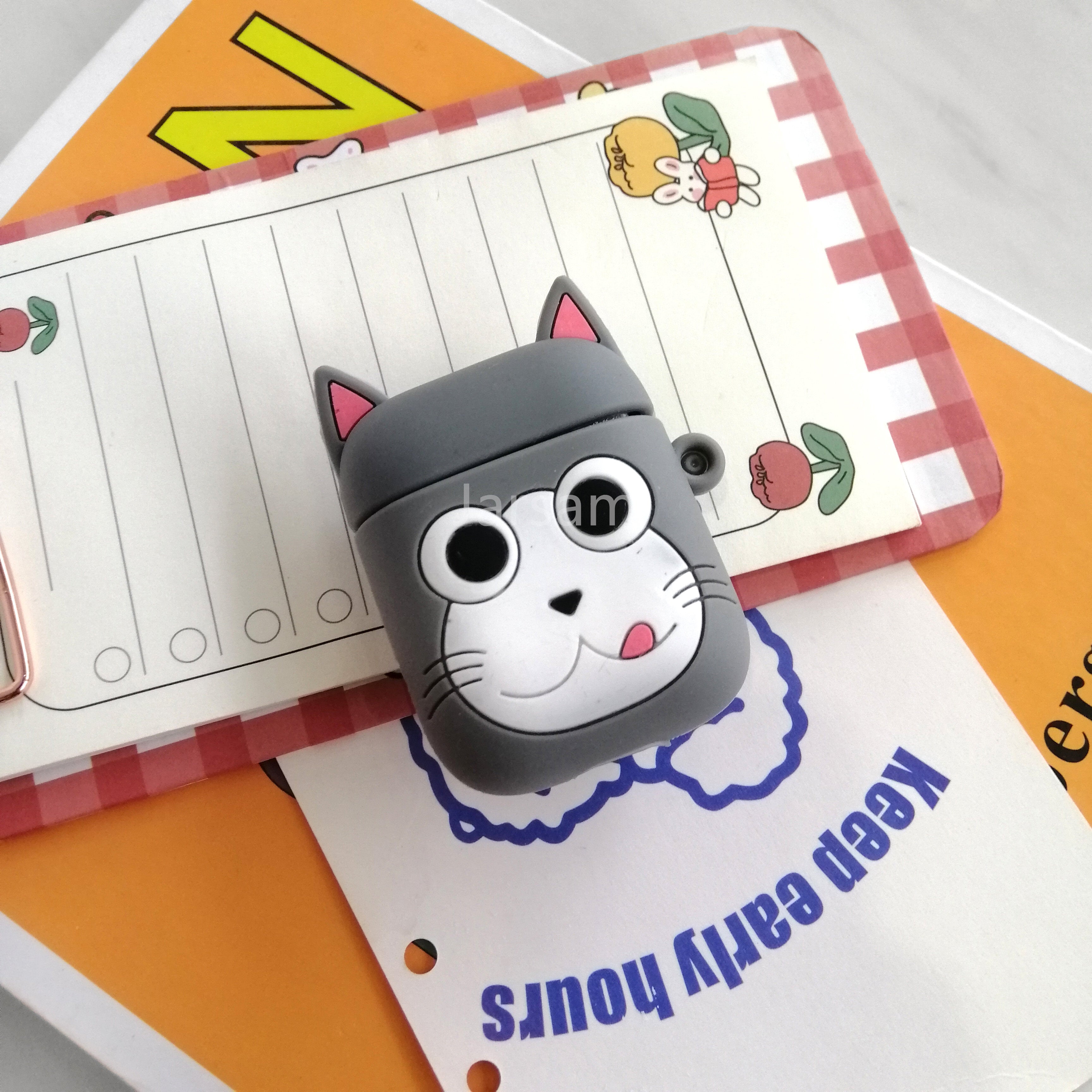 Cat Airpod case (1/2) - Grey - Cat airpod Case
