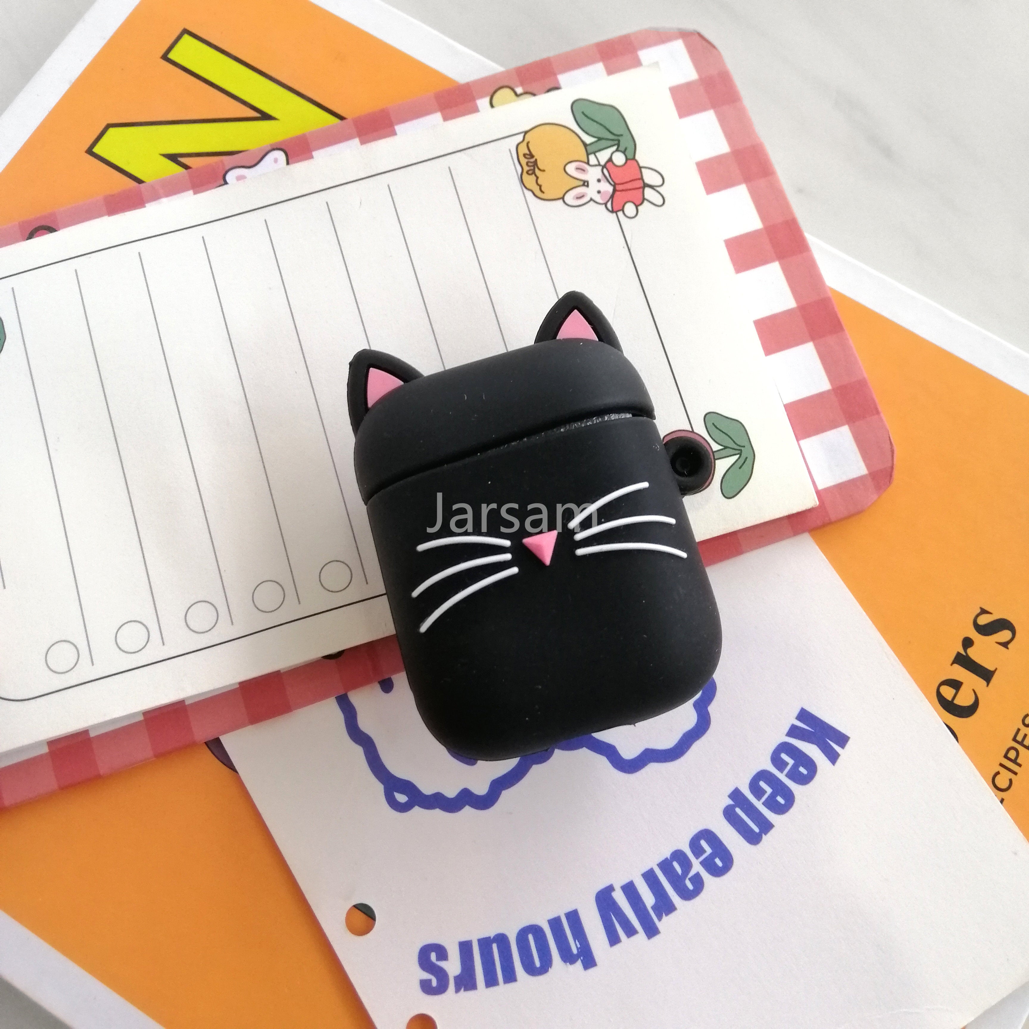 Cat Airpod case (1/2) - Black - Cat airpod Case