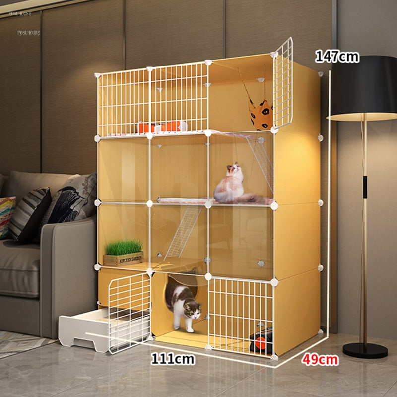 Cat Cage with Litter Box - Cat Cage with Litter Box