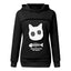 Cat Hoodie Pouch - Black / S