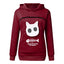 Cat Hoodie Pouch - Red wine / S