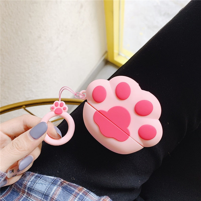 Cat Paw Airpod Case - Pink / For AirPods 1or2 - Cat airpod