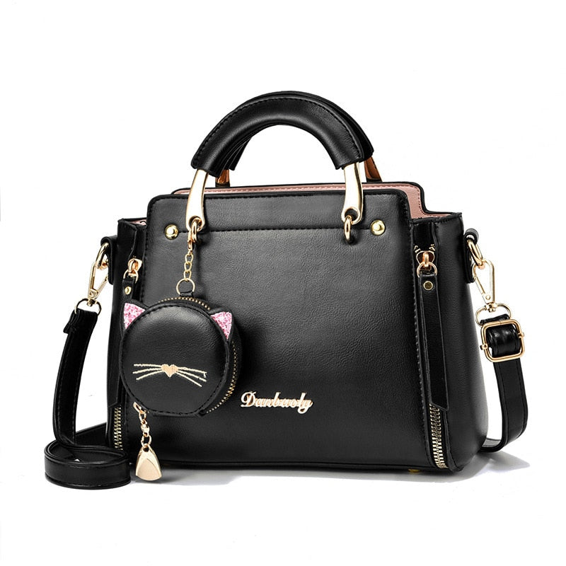 Luxury Cat Handbag - Black - Cat Handbag