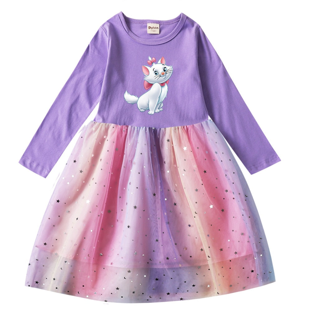 Disney Cat Dress - Purple / 3T - Cat Dress