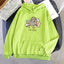 Fat Cat Hoodie - light green / XS