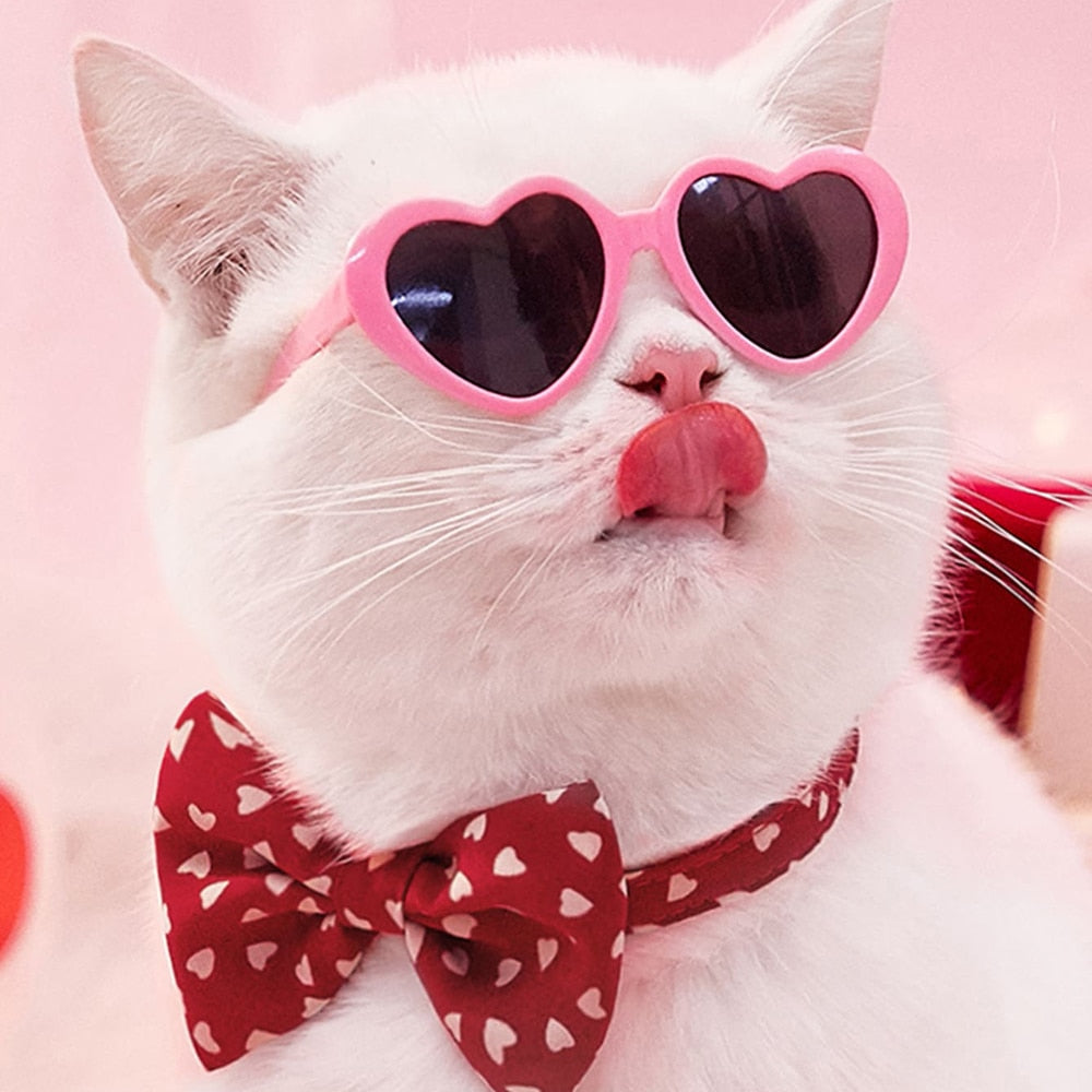 Heart Cat Sunglasses - Pink