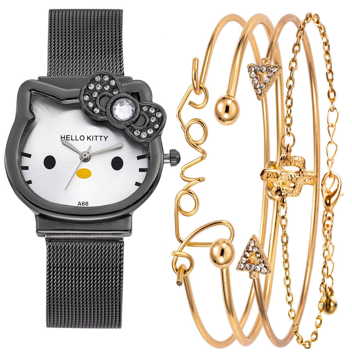 Kitty Cat Watch - Black - Cat Watch