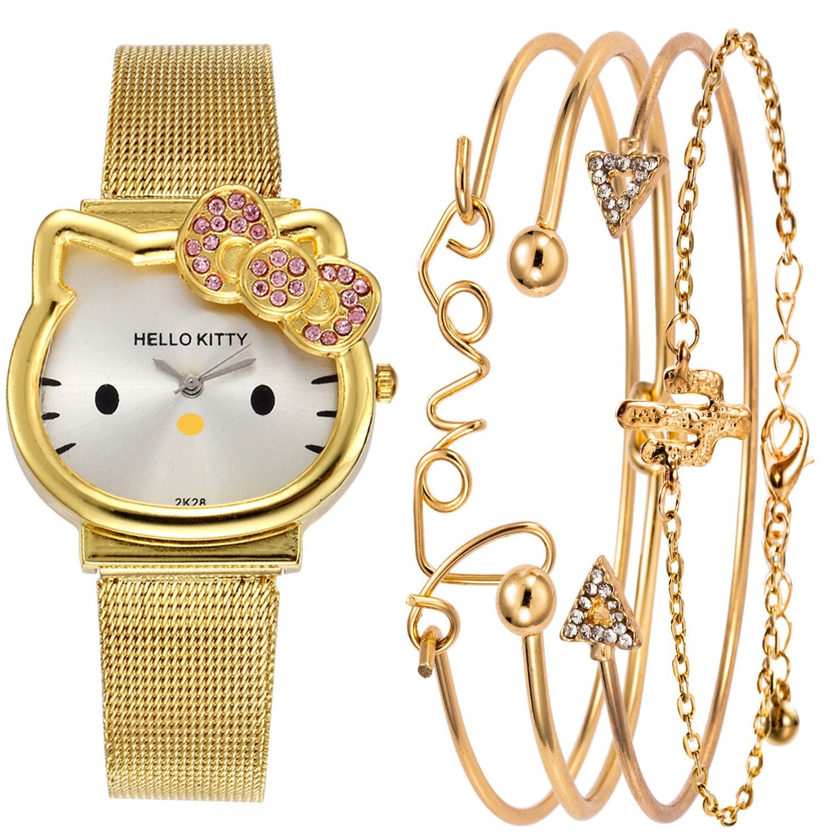 Kitty Cat Watch - Gold - Cat Watch