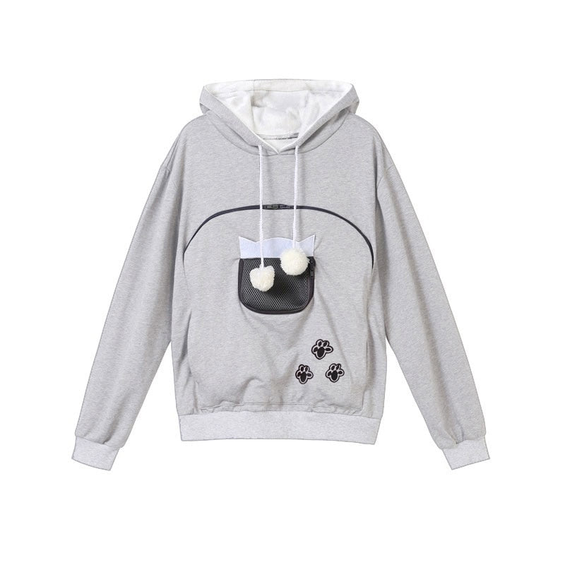 Cat hoodie hotsell with pouch