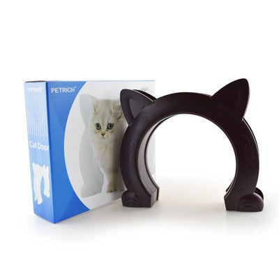Interior Cat Door - brown - Interior Cat Door