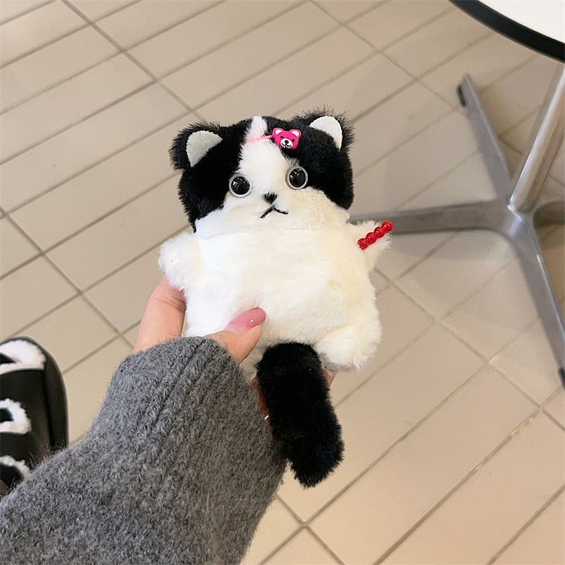 Kawaii Plush Cat Airpod case - Cat airpod Case