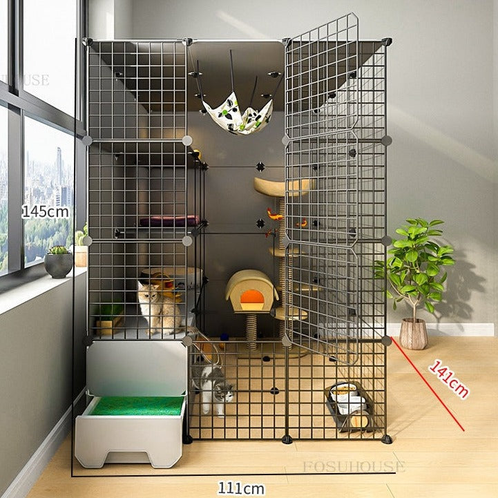 Large Cat Cage - 111X141X145cm - Large Cat Cage