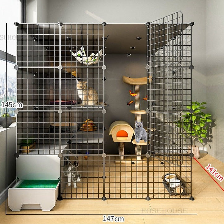 Large Cat Cage - 147X111X145cm - Large Cat Cage