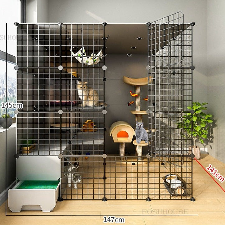 Large Cat Cage - 147X111X145cm - Large Cat Cage