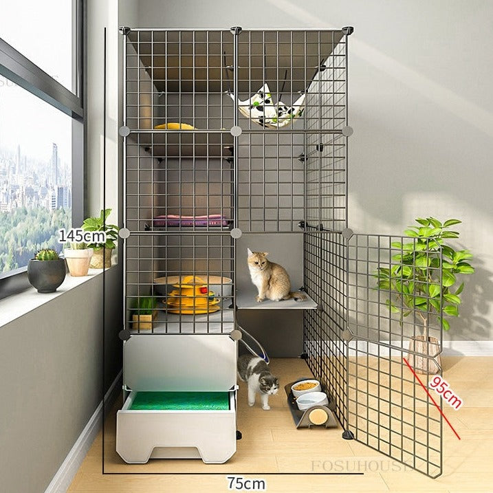 Large Cat Cage - 79X95X145cm - Large Cat Cage