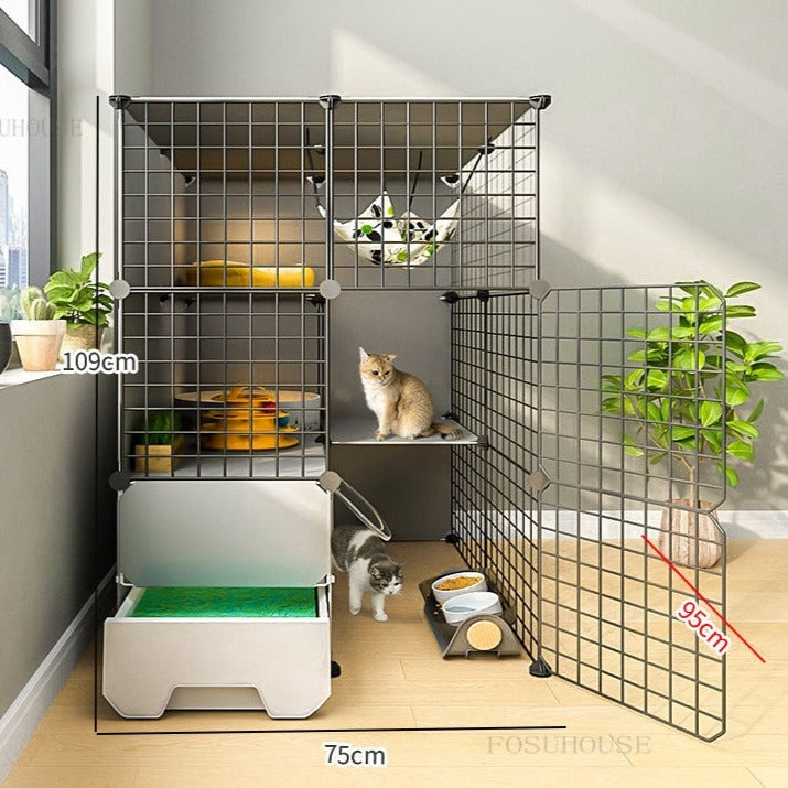 Large Cat Cage - 75X95X109cm - Large Cat Cage